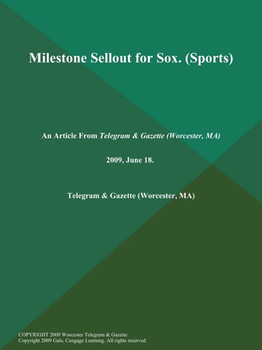 Milestone Sellout for Sox (Sports)