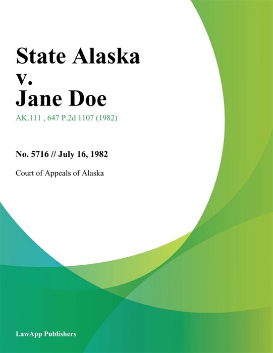 State Alaska v. Jane Doe