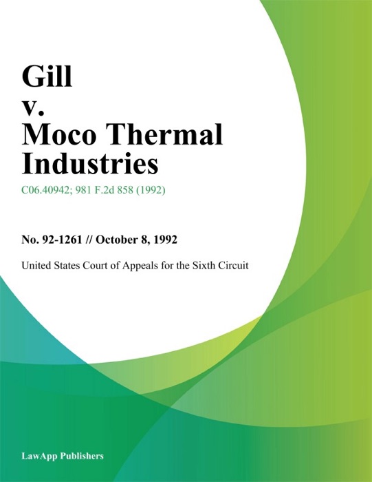 Gill v. Moco Thermal Industries