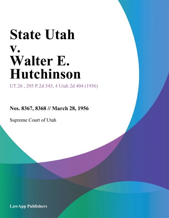 State Utah v. Walter E. Hutchinson