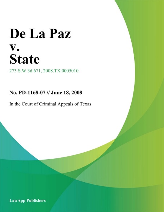 De La Paz v. State