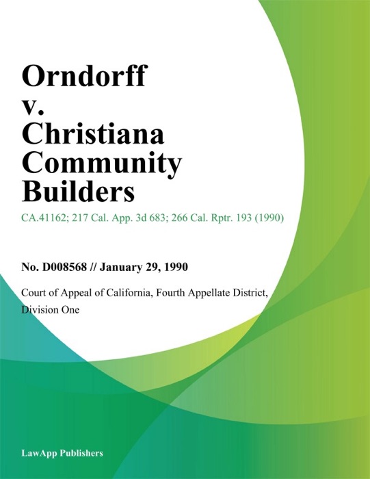 Orndorff v. Christiana Community Builders