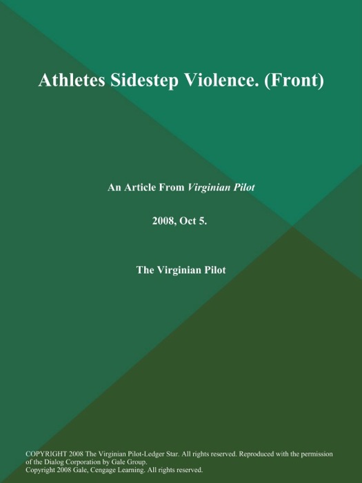 Athletes Sidestep Violence (Front)