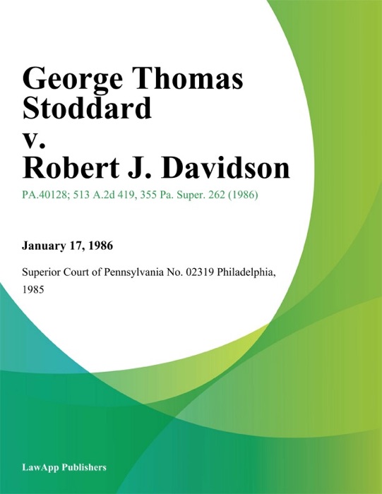 George Thomas Stoddard v. Robert J. Davidson