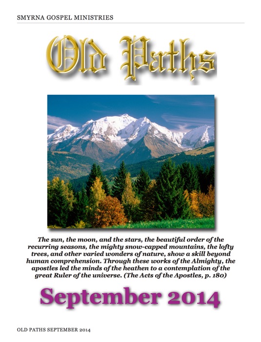 Old Paths September 2014