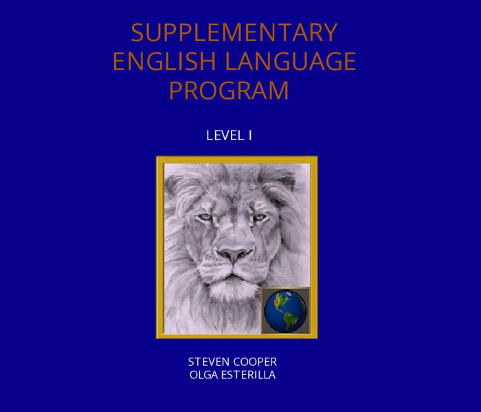 SUPPLEMENTARY ENGLISH LANGUAGE PROGRAM