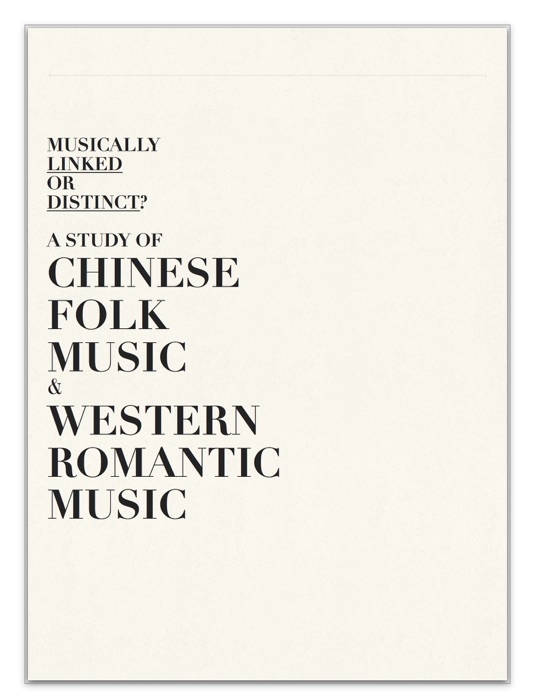 MLI - A study of Chinese Folk Music & Western Romantic Music