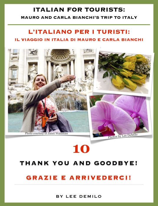 Italian for Tourists Tenth Lesson: Thank You and Goodbye!