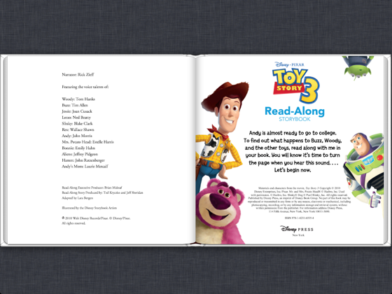 disney toy story read along