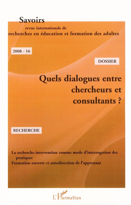 Quels dialogues entre chercheurs et consultants ?