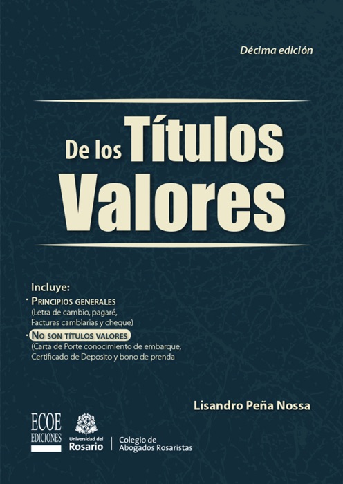 De los Títulos Valores