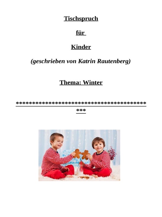 Kinder-Tischspruch