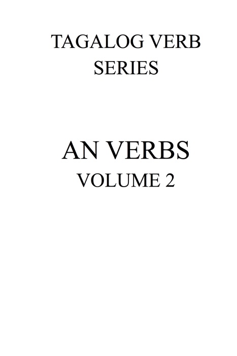 Tagalog Verb Series Vol.2 AN Verbs