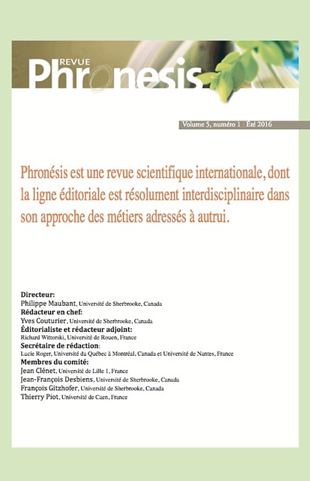 Phronesis Vol 5 Numéro 1 - 2016