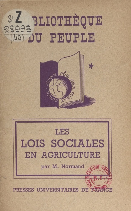 Les lois sociales en agriculture