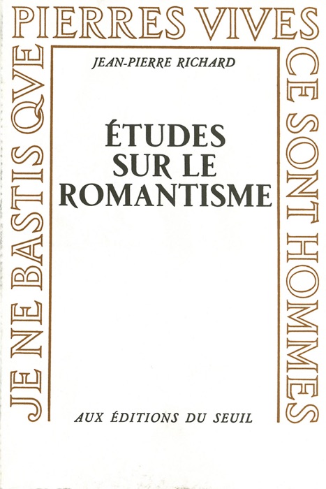 Etudes sur le romantisme