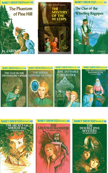 Carolyn Keene Nancy Drew Mystery Collection 10 Books set.