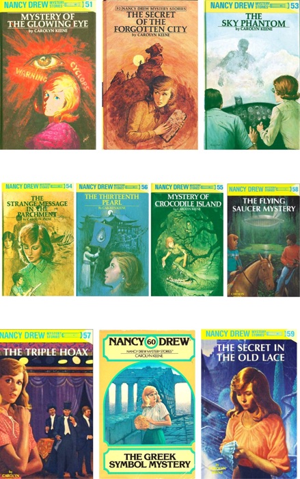 Carolyn Keene Nancy Drew Mystery Collection 10 Books set. (Books 51-60)