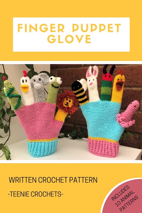 Finger Puppet Glove: Written Crochet Pattern