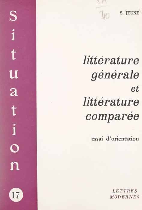 Littérature générale et littérature comparée