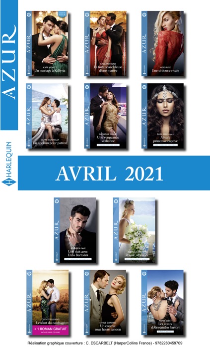 Pack mensuel Azur : 11 romans + 1 gratuit (Avril 2021)