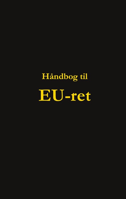 Håndbog til EU-ret