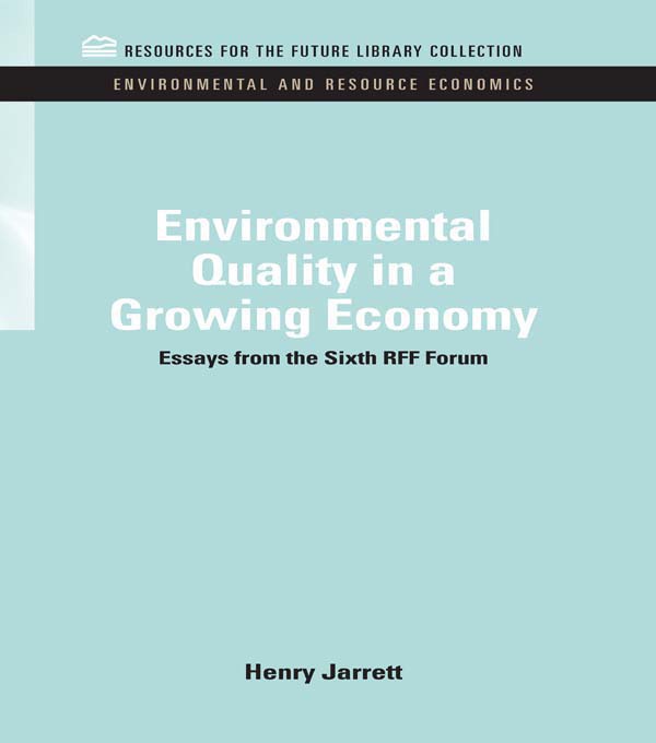 Environmental Quality in a Growing Economy