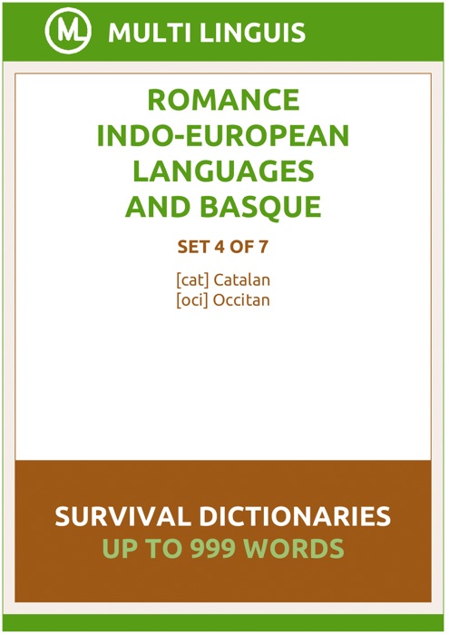 Romance Languages and Basque Language Survival Dictionaries (Set 4 of 7)