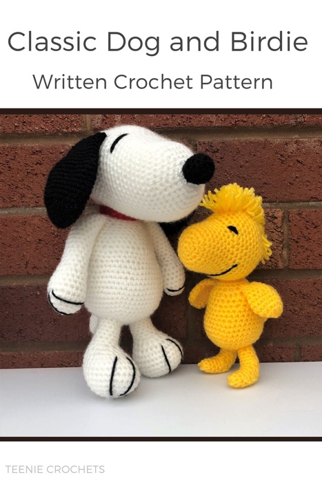 Classic Dog and Birdie - Written Crochet Patterns (Unofficial)