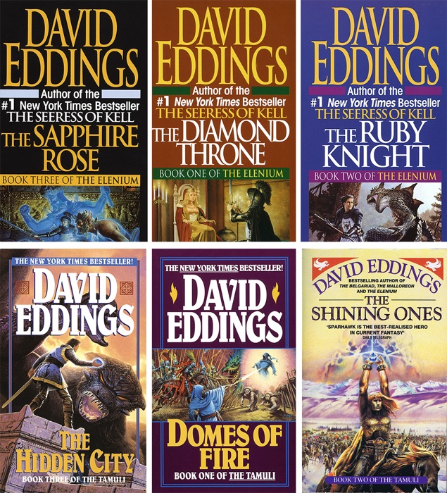 Sparhawk Universe Series Complete David Eddings: The Diamond Throne, The Ruby Knight, Domes of Fire, The Sapphire Rose, Shining Ones, Hidden City.