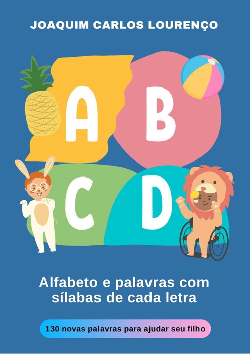 Alfabeto e palavras com sílabas de cada letra