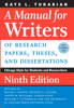 Kate L. Turabian - A Manual for Writers of Research Papers, Theses, and Dissertations, Ninth Edition artwork