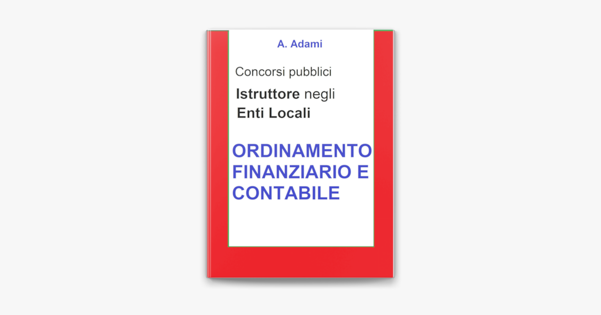 ‎Ordinamento Finanziario E Contabile - Concorso Istruttore Enti Locali ...