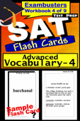 SAT Test Prep Advanced Vocabulary 4 Review--Exambusters Flash Cards--Workbook 4 of 9 - SAT Exambusters