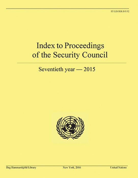 Index to Proceedings of the Security Council