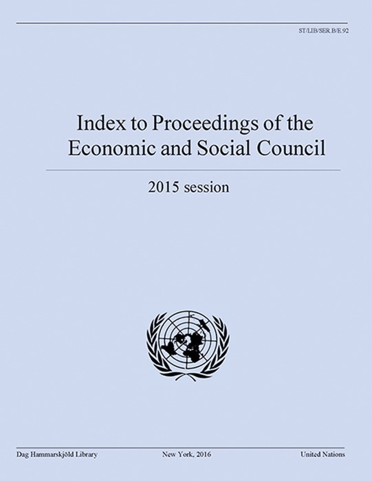 Index to Proceedings of the Economic and Social Council 2015