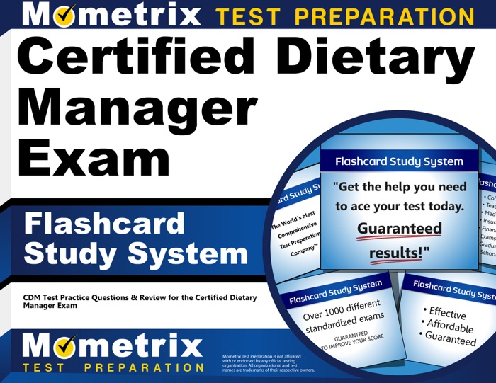 Certified Dietary Manager Exam Flashcard Study System: