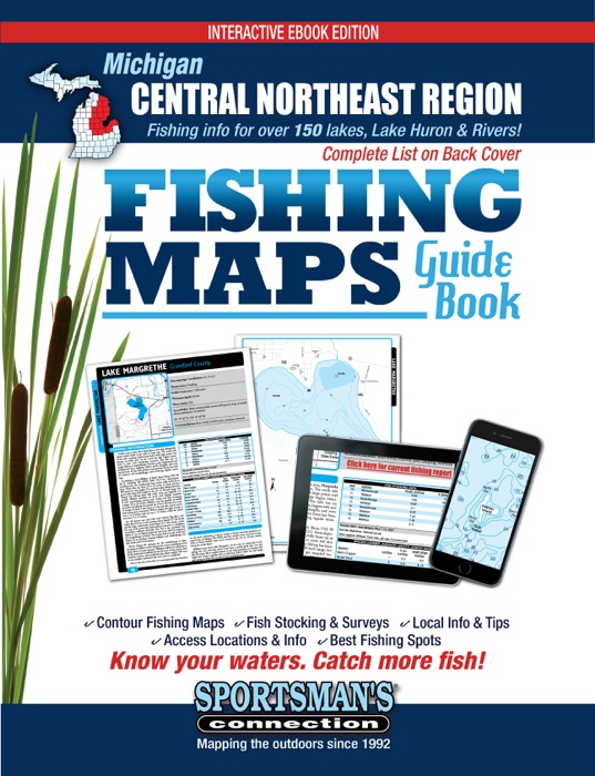 Michigan Central Northeast Region Fishing Maps Guide Book