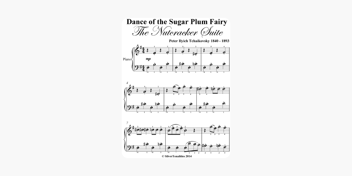 Dance Of The Sugar Plum Fairy The Nutcracker Suite In E Minor Easiest Piano Sheet Music - 