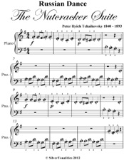 russian dance the nutcracker suite beginner piano sheet music by music sheet piano