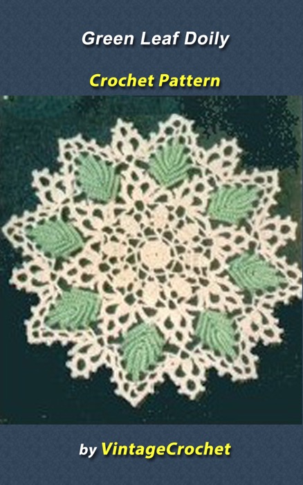 Green Leaf Doily Vintage Crochet Pattern