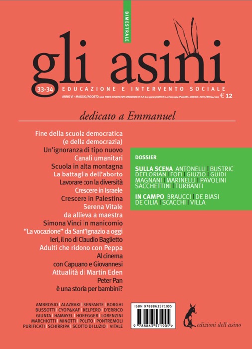 Gli asini n. 33-34. Rivista di educazione e intervento sociale