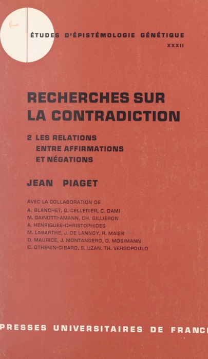 Recherches sur la contradiction (2)