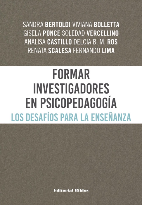 Formar investigadores en Psicopedagogía