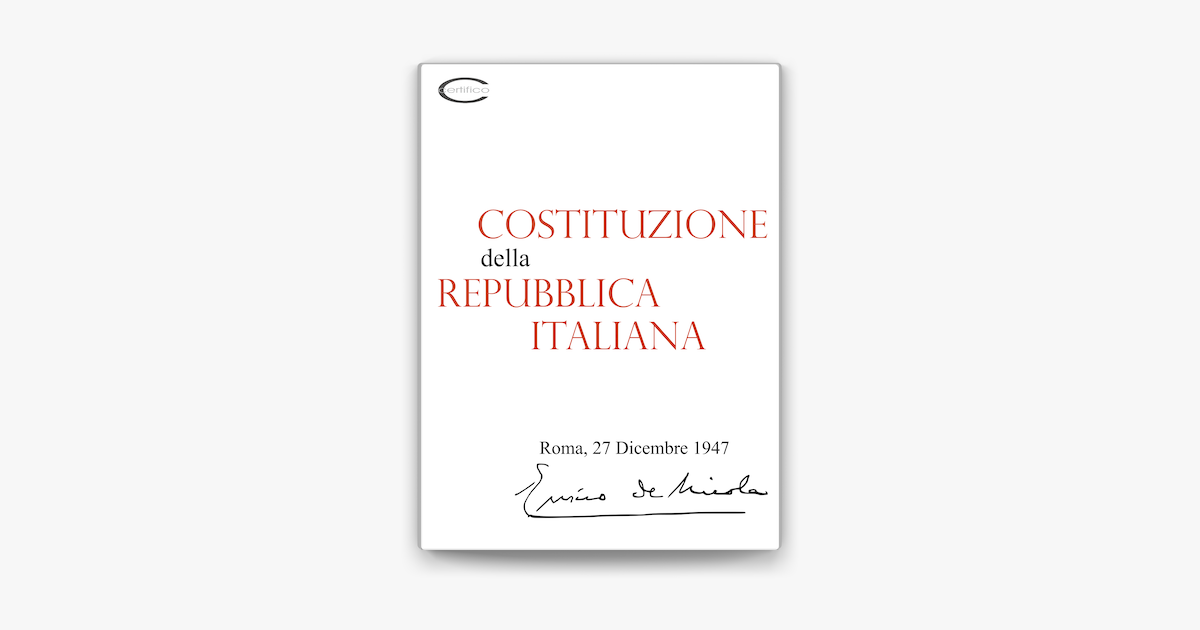 ‎Costituzione Repubblica Italiana Su Apple Books