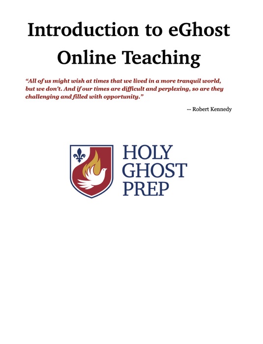 Introduction to eGhost Online Teaching