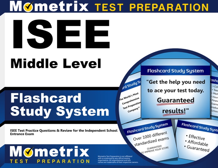 ISEE Middle Level Flashcard Study System: