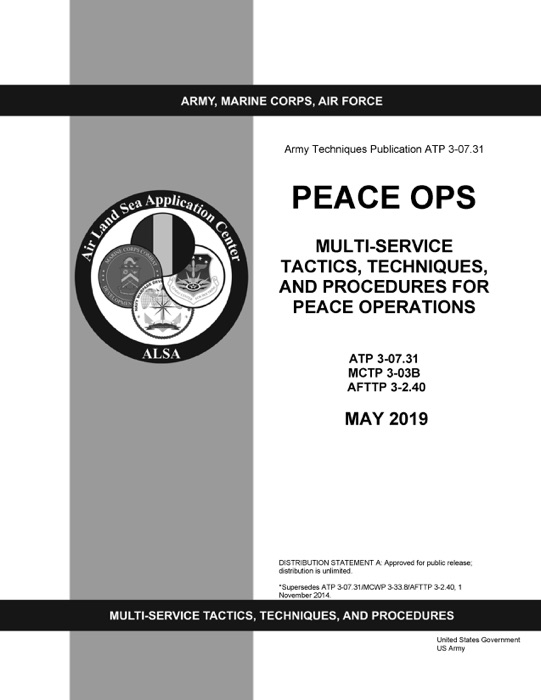 Army Techniques Publication ATP 3-07.31 Peace Ops Multi-service Tactics, Techniques, and Procedures for Peace Operations May 2019