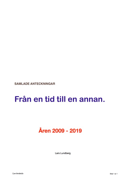 Från en tid...2009-2019