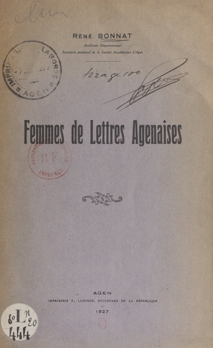 Femmes de lettres agenaises
